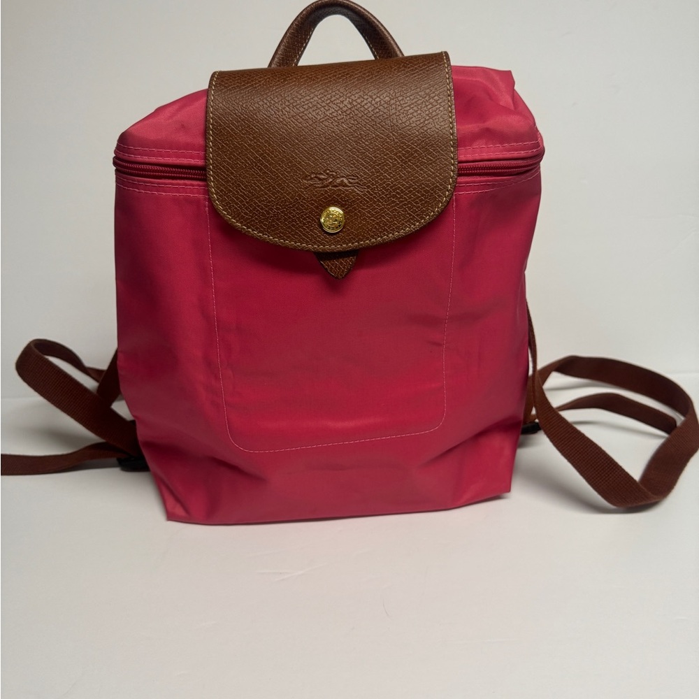 Longchamp Pink Le Pliage Nylon Backpack